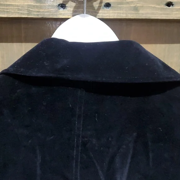 BLACK EMANUEL UNGARO DOUBLE BREASTED BLAZER VELVET VELOUR SIZE 10 44 - Picture 5 of 9